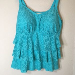 D & Co Beach Turquoise Tankini